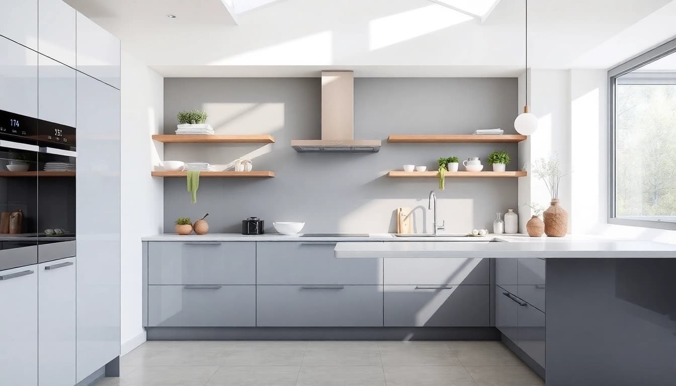 Efficient dampfreiniger vaporizing dirt and bacteria in a sparkling clean kitchen environment.