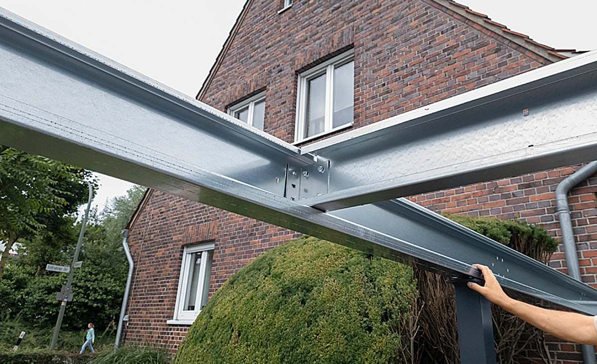 Carport Überdachung mit individuellem Zuschnitt und Montageoption