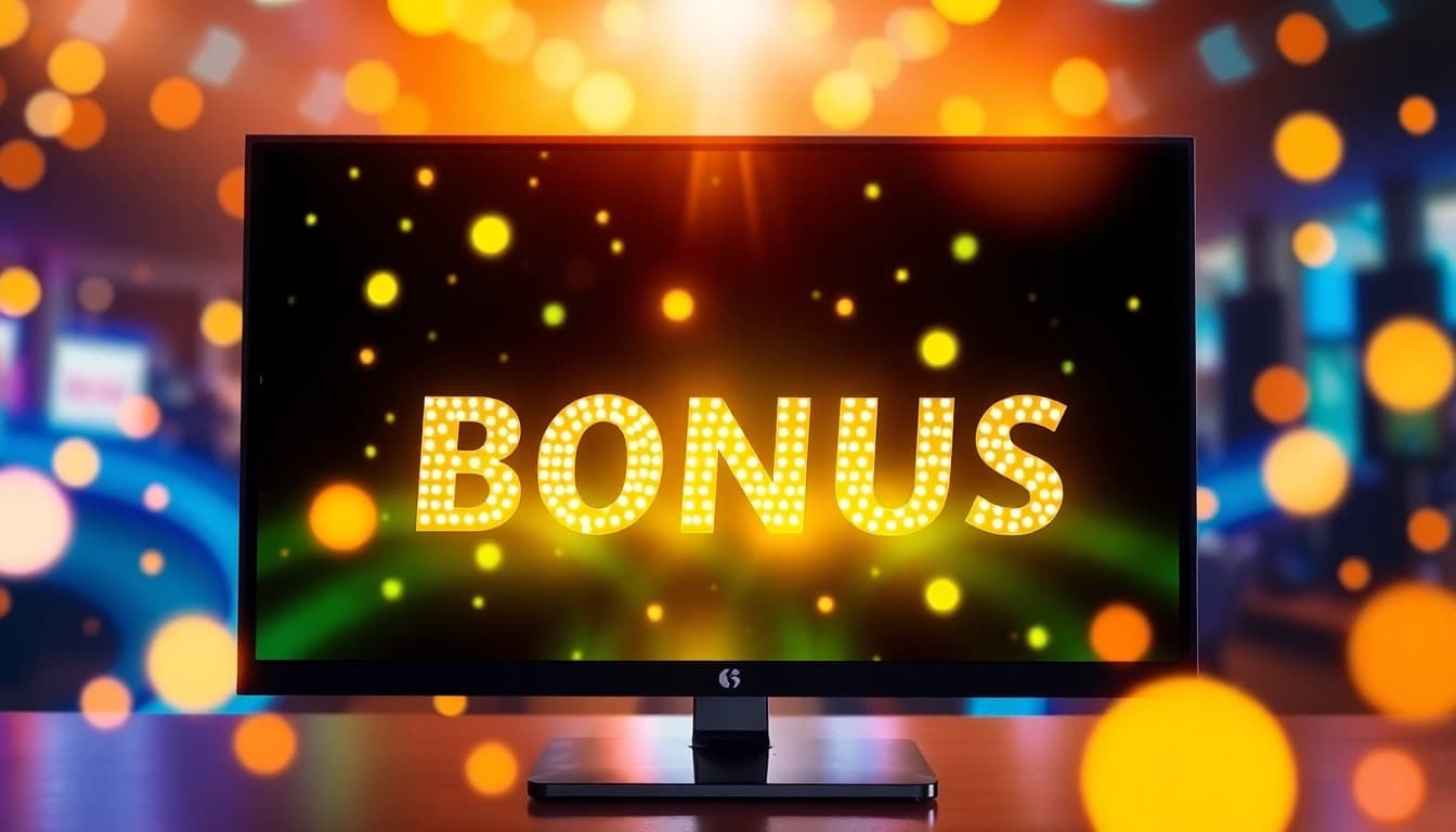Visuelle Darstellung eines Online-Casino-Bonus, der Spielern spannende Vorteile und Freispiele bietet.