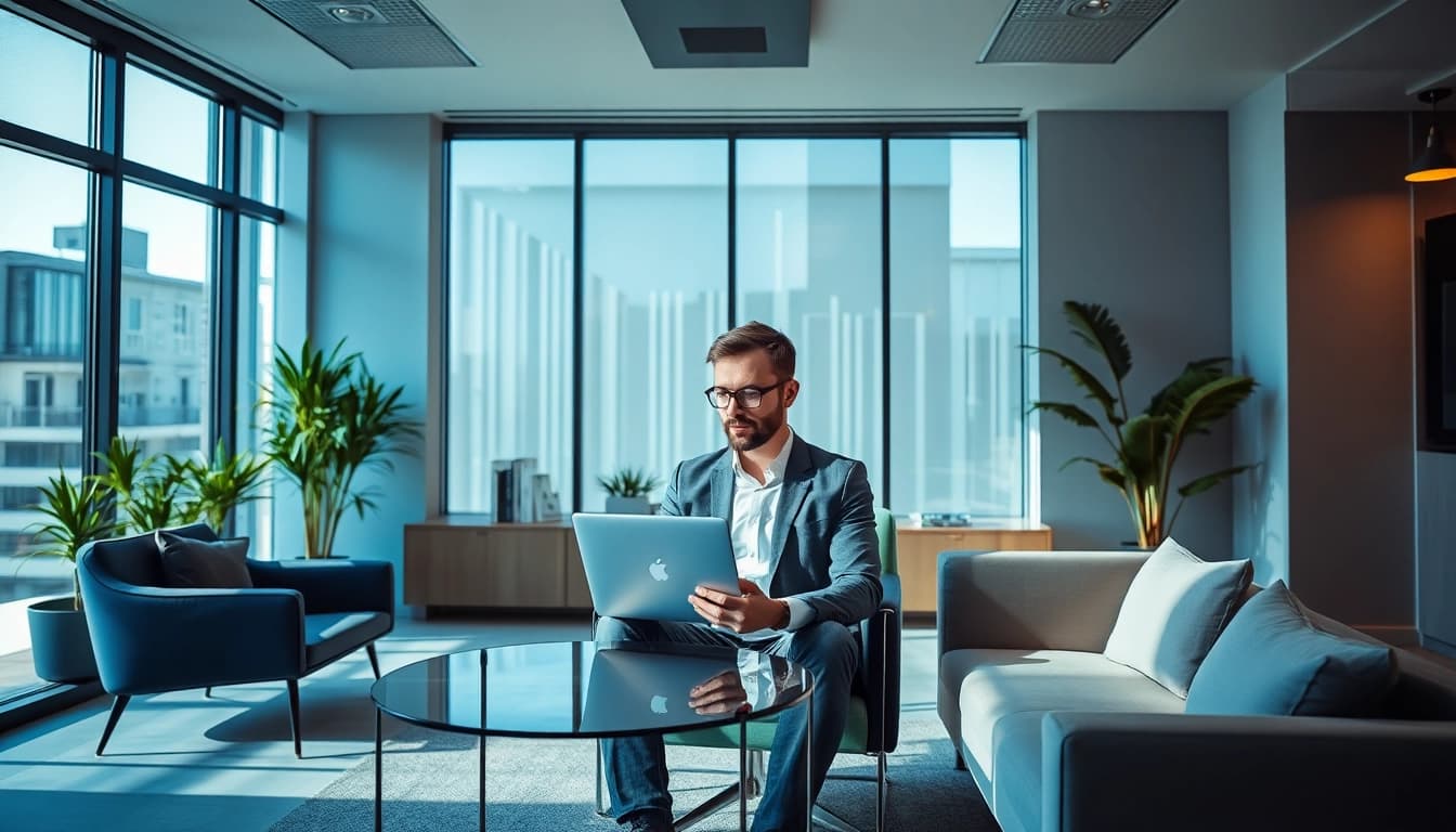 Professioneller Headhunter Erfurt vermittelt Fähigkeiten im modernen Büro.
