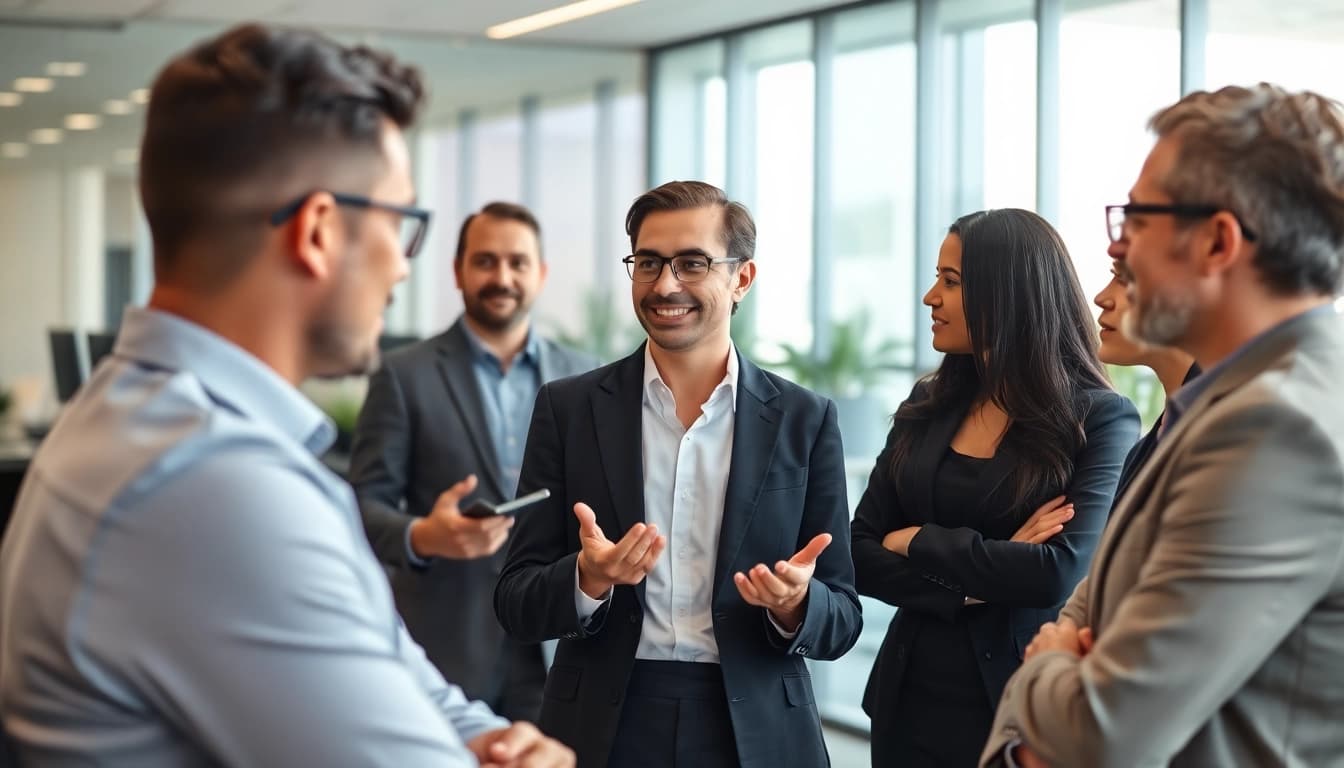 Headhunter IT auf der Suche nach Talenten in einem modernen Büro.