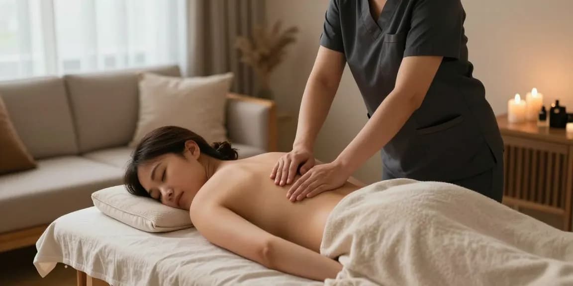 Experience 출장안마 therapy in a serene home environment with a professional therapist.