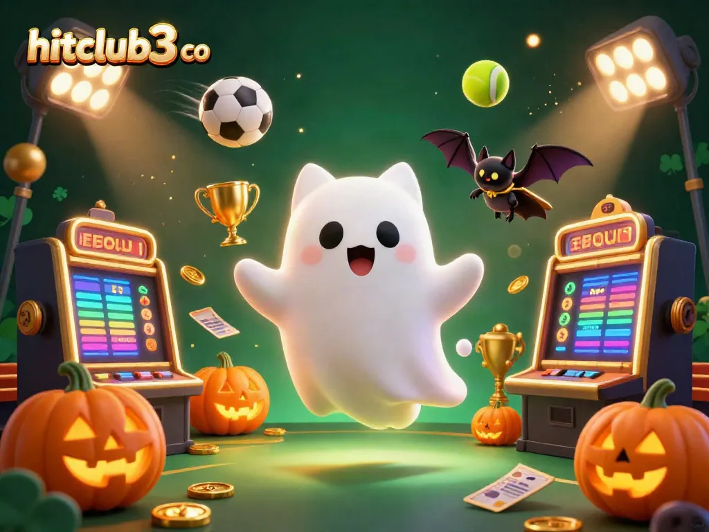 Experience the enchanting world of hitclub3 co with ghostly characters in a vibrant casino scene.