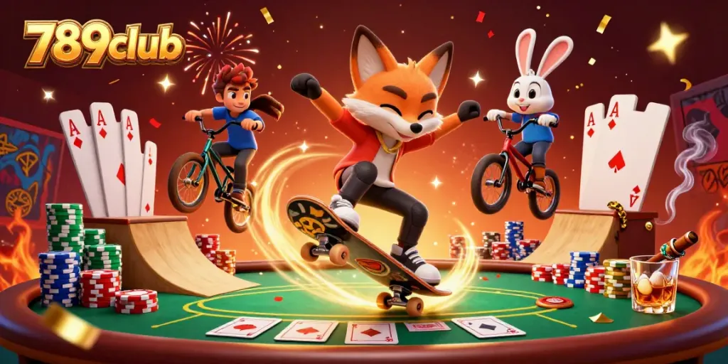 Experience thrilling gameplay at 789club with vibrant casino-themed characters and dynamic elements.