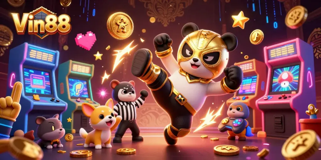 Experience thrilling gameplay at Vin88 with exciting vibrant animation and dynamic elements.