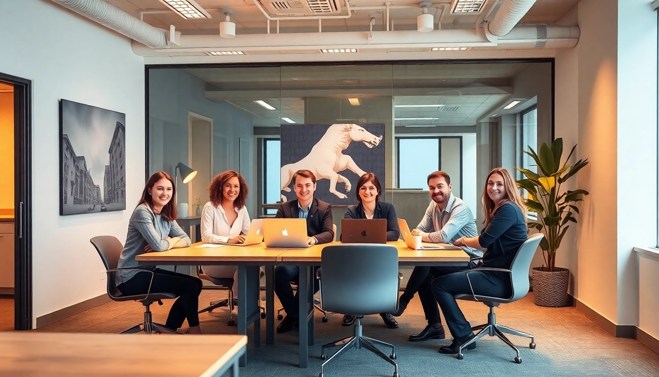 Ein Team von Beratern bei der strategischen Planung in der Unternehmensberatung Hannover.