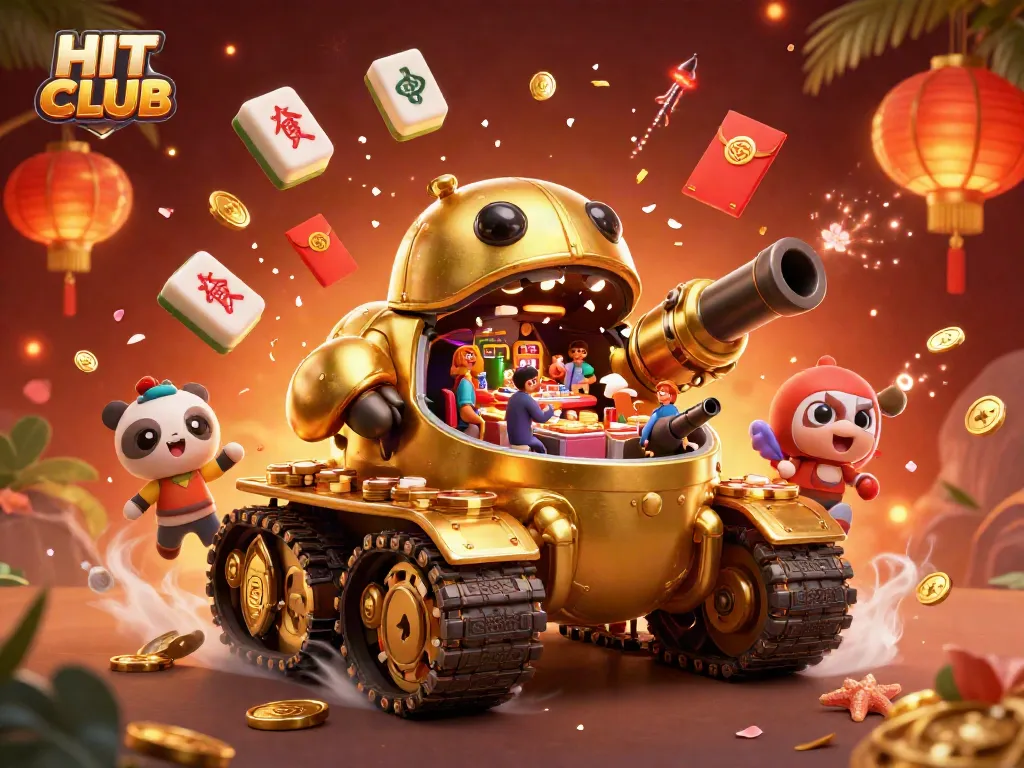 Engage in thrilling games at HIT CLUB with a vibrant casino experience from a golden tank bursting with excitement.