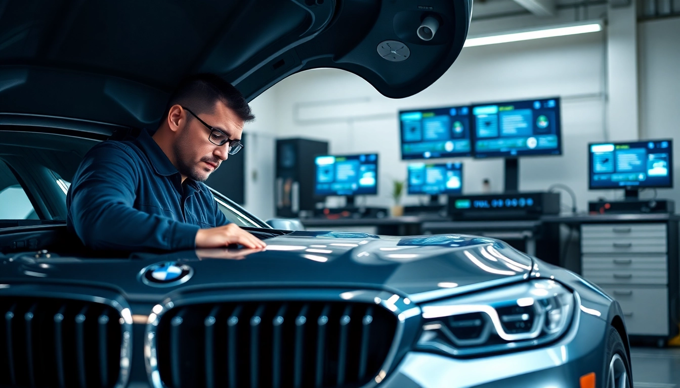 Professioneller BMW Codierung Techniker bei der Arbeit an BMW Codierung