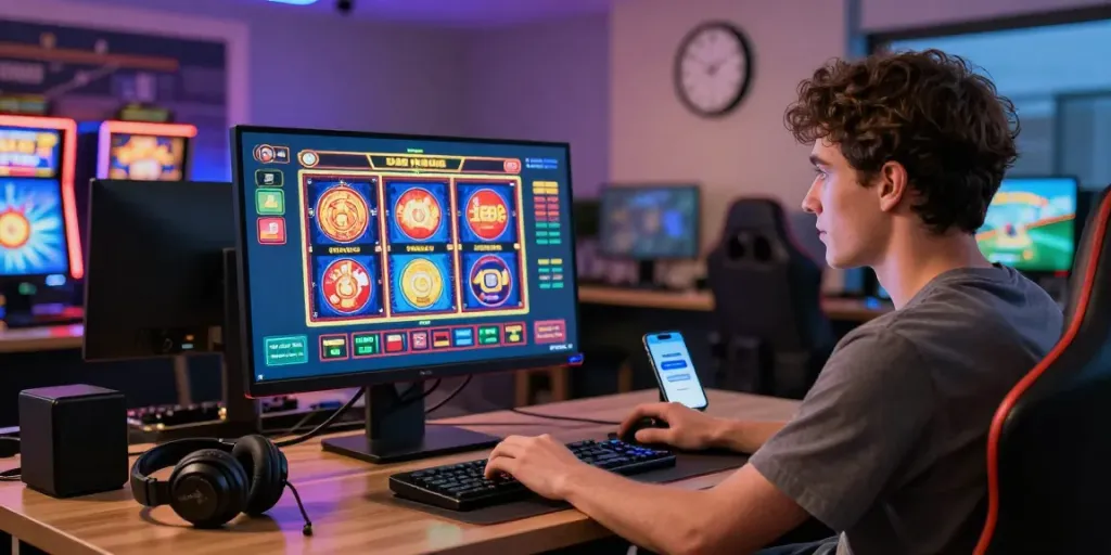 Spieler im Online-Casino mit itsme Belgien, interaktive Spiele und gemütliche Umgebung