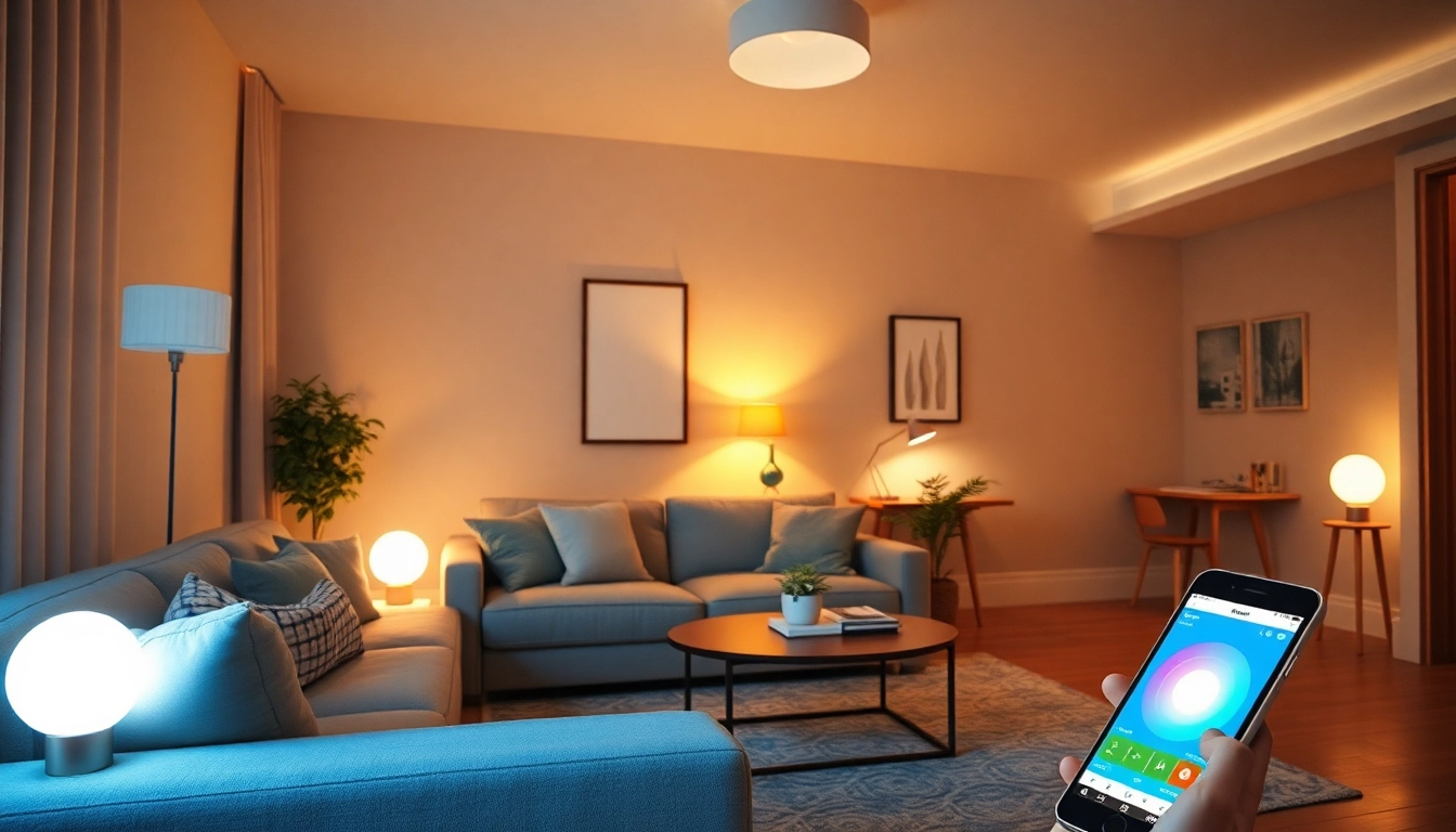 Philips Hue Tipps für intelligentes Licht in einem gemütlichen Wohnzimmer mit automatisierten Zonen.