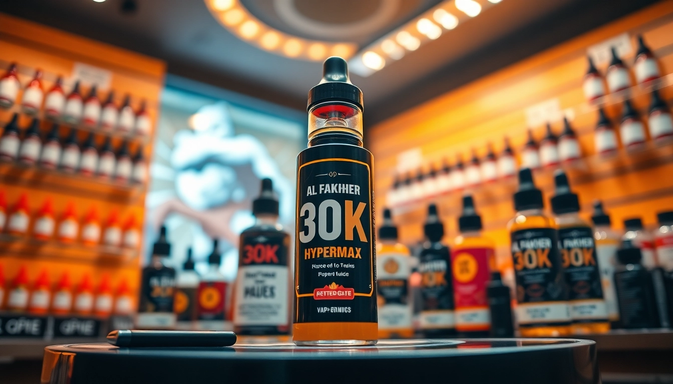 Al Fakher 30K Hypermax präsentiert in einem ansprechenden Vape Shop mit vielen Optionen.