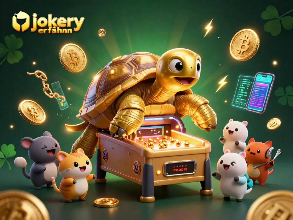 Engage in jokery erfahrungen with vibrant 3D illustration featuring casino-themed characters and elements.