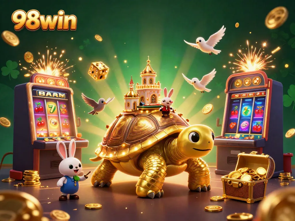 Experience exciting jackpots with 98win's captivating casino scenes and 3D characters.