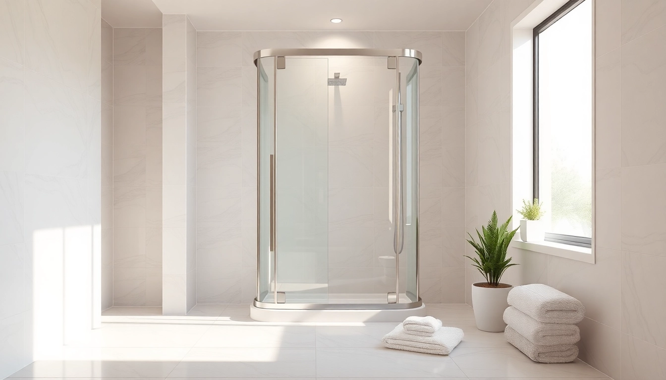 Duschkabine 100x100 in modernem Badezimmer mit eleganten Fliesen und schöner Beleuchtung.