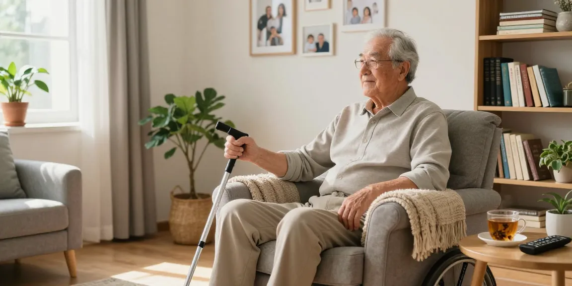 Buy nobility aids in a cozy living room helping seniors maintain independence.