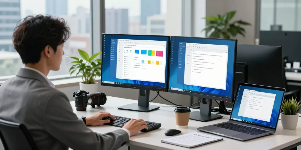 MS Office 2024 für Unternehmen erwerben: Geschäftsmann in moderner Büroatmosphäre mit Microsoft Office-Anwendungen.