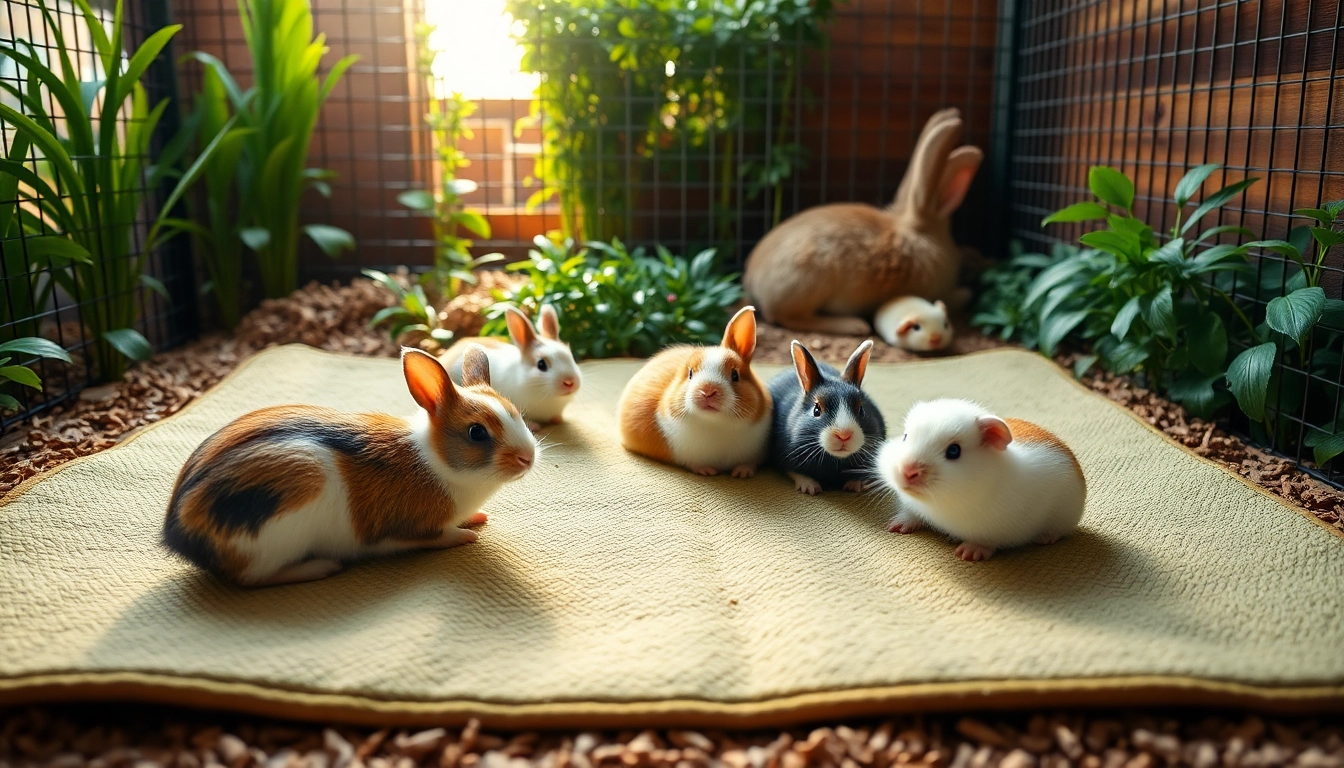 Hanfmatte im Käfig für Nagetiere bietet Komfort und natürliche Materialien.