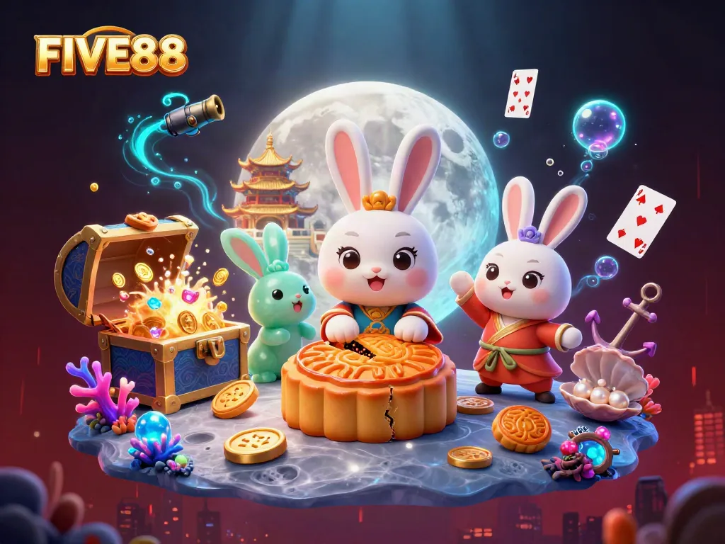 Experience the excitement of FIVE88’s casino world with thrilling moon-themed gaming and vibrant visuals.
