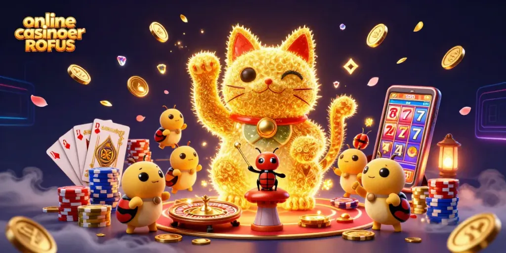 Engage with online casinoer uden ROFUS through an energetic display of lucky symbols and vibrant casino elements.