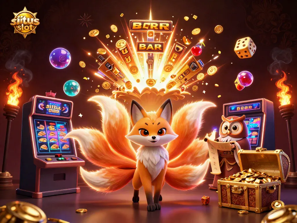 Experience the colorful energy of situs slot gaming with dynamic characters and thrilling jackpot explosion.