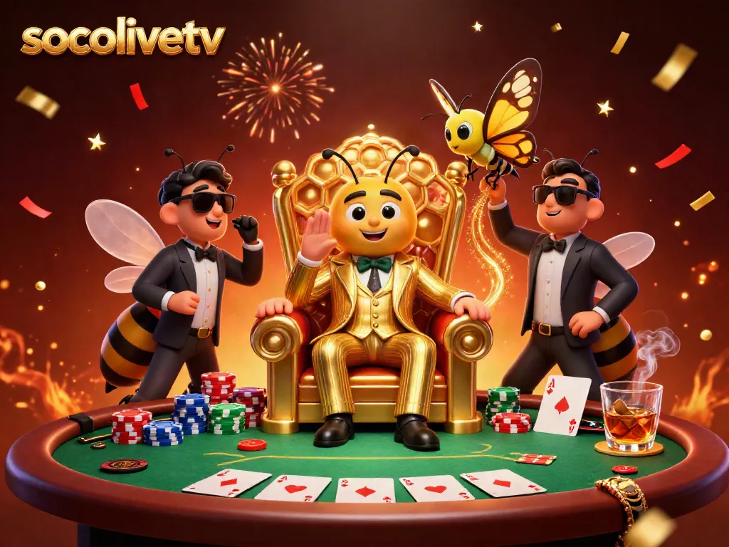 Experience the excitement of socolivetv with vibrant casino elements and engaging characters in a dynamic scene.