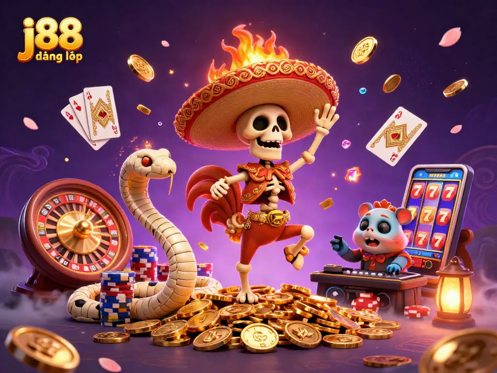 Experience thrilling gameplay at j88 đăng nhập with vibrant characters and casino elements shining through.