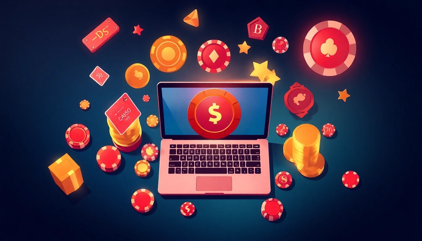 Discover the best online casinos ohne deutsche Lizenz with vibrant gaming icons and exciting offers.