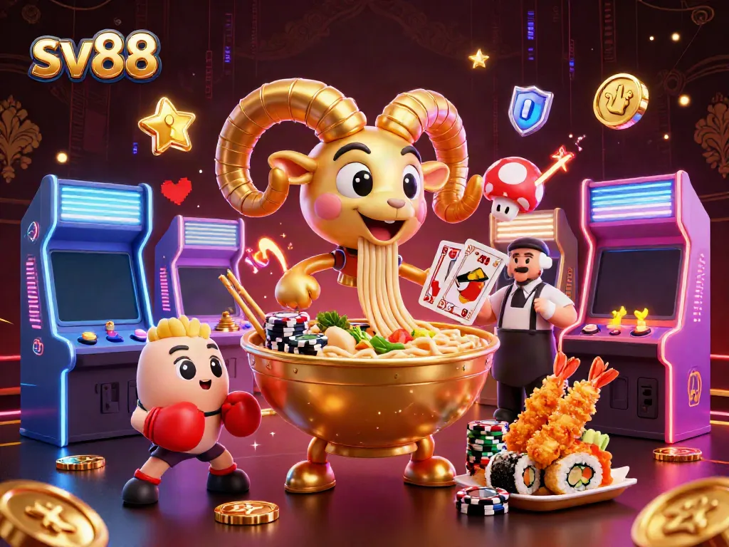 Experience vibrant gameplay with sv88's lively 3D casino characters engaging in a playful card game.