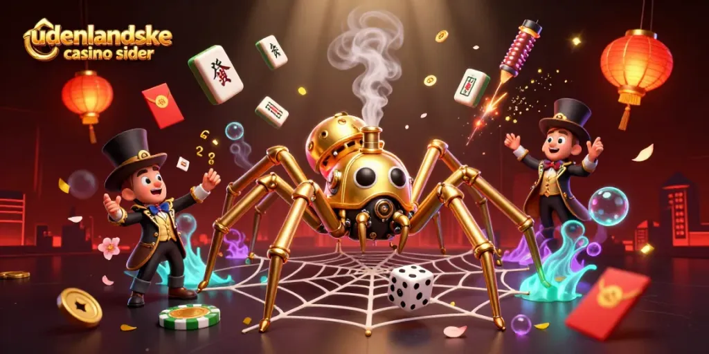 Experience exciting gaming at udenlandske casino sider, with a whimsical steampunk scene of luck and fortune.