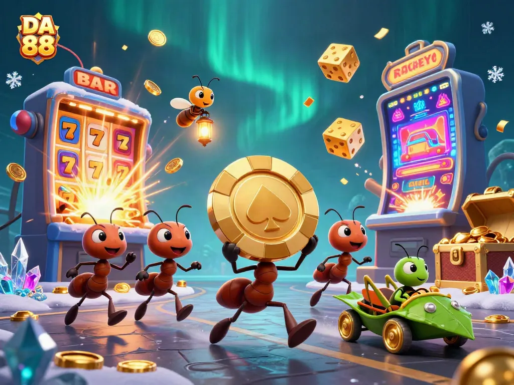 Spin the reels and win big with DA 88 in an exciting casino heist featuring ants and magical elements.