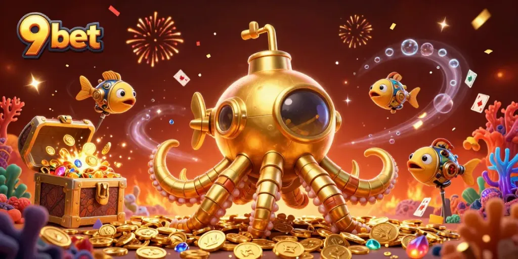 Experience thrilling gaming action with 9 bet in a vibrant underwater casino adventure.