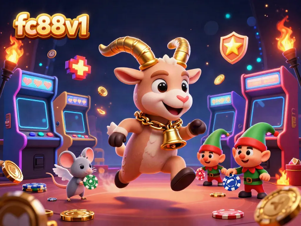Engage in festive casino chaos with fc88v1's Krampus goat and mischievous elf gremlins stealing chips.