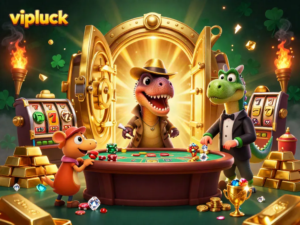 Experience thrilling moments with Vipluck casino's velociraptor card counter at the blackjack table.