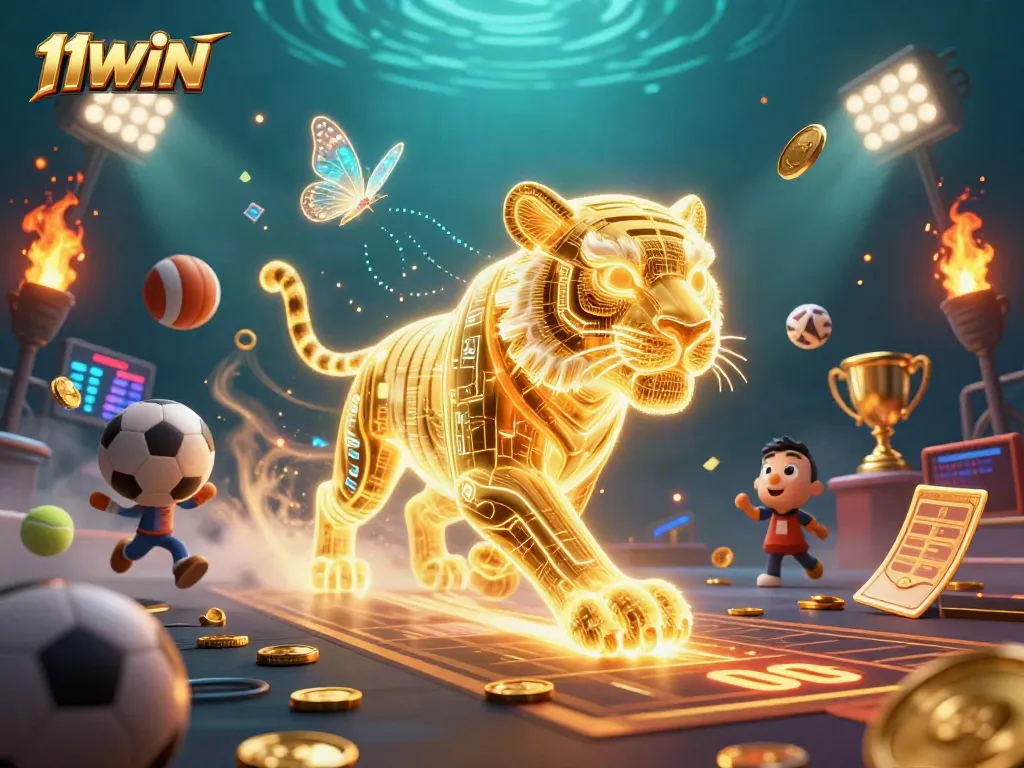 Experience thrilling sports betting action at 11WIN with vibrant, dynamic casino visuals.