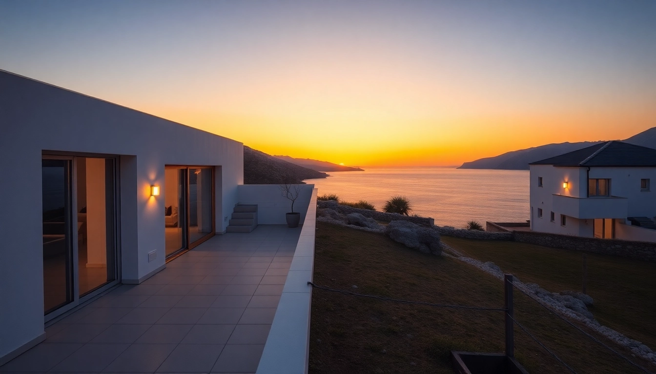 Kaufe stilvolle nordzypern immobilien kaufen, modernes Wohnhaus mit Meerblick und sonnigem Ambiente.