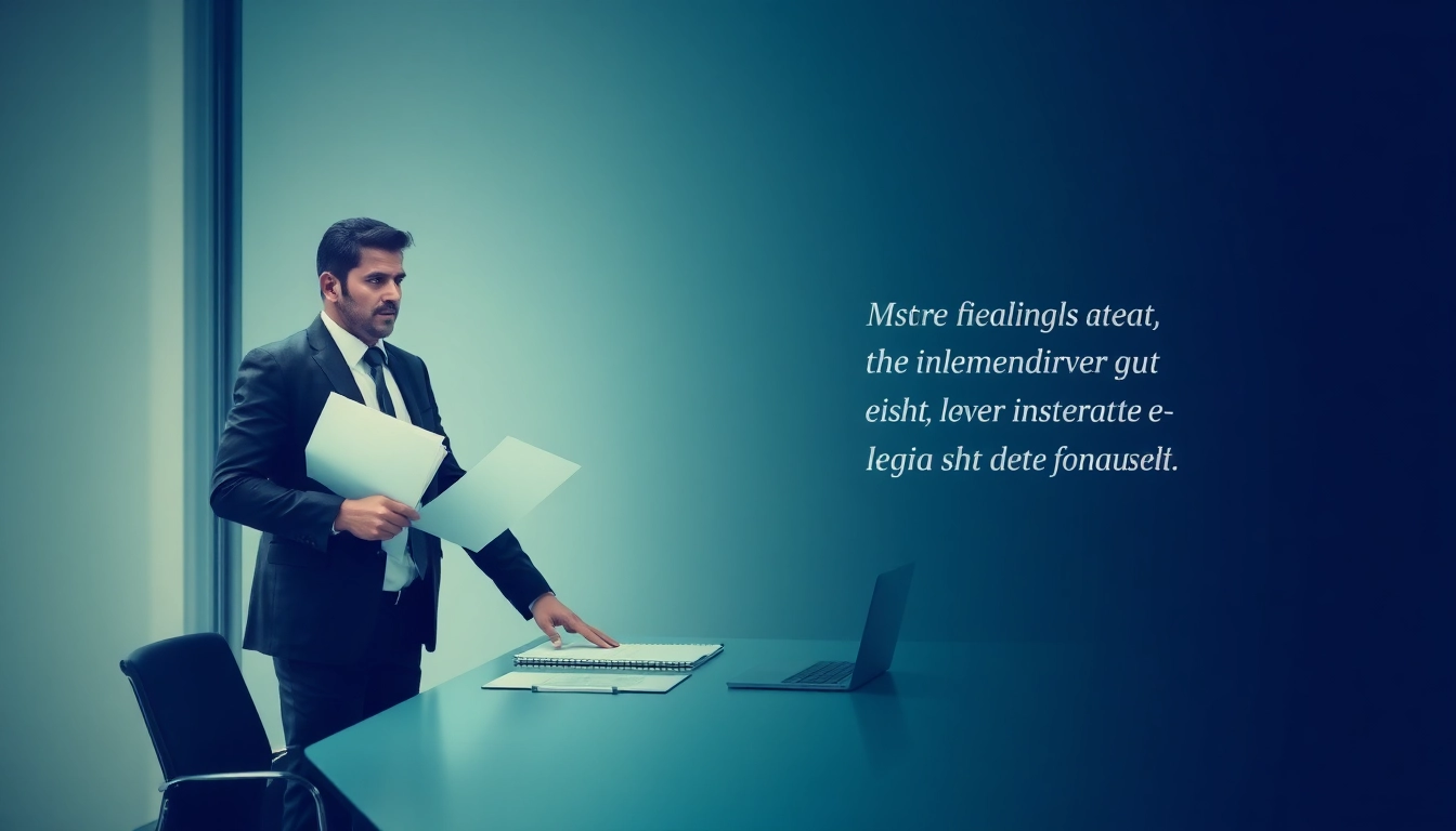 Headhunter Finance berät Professional im modernen Büro mit Unterlagen.