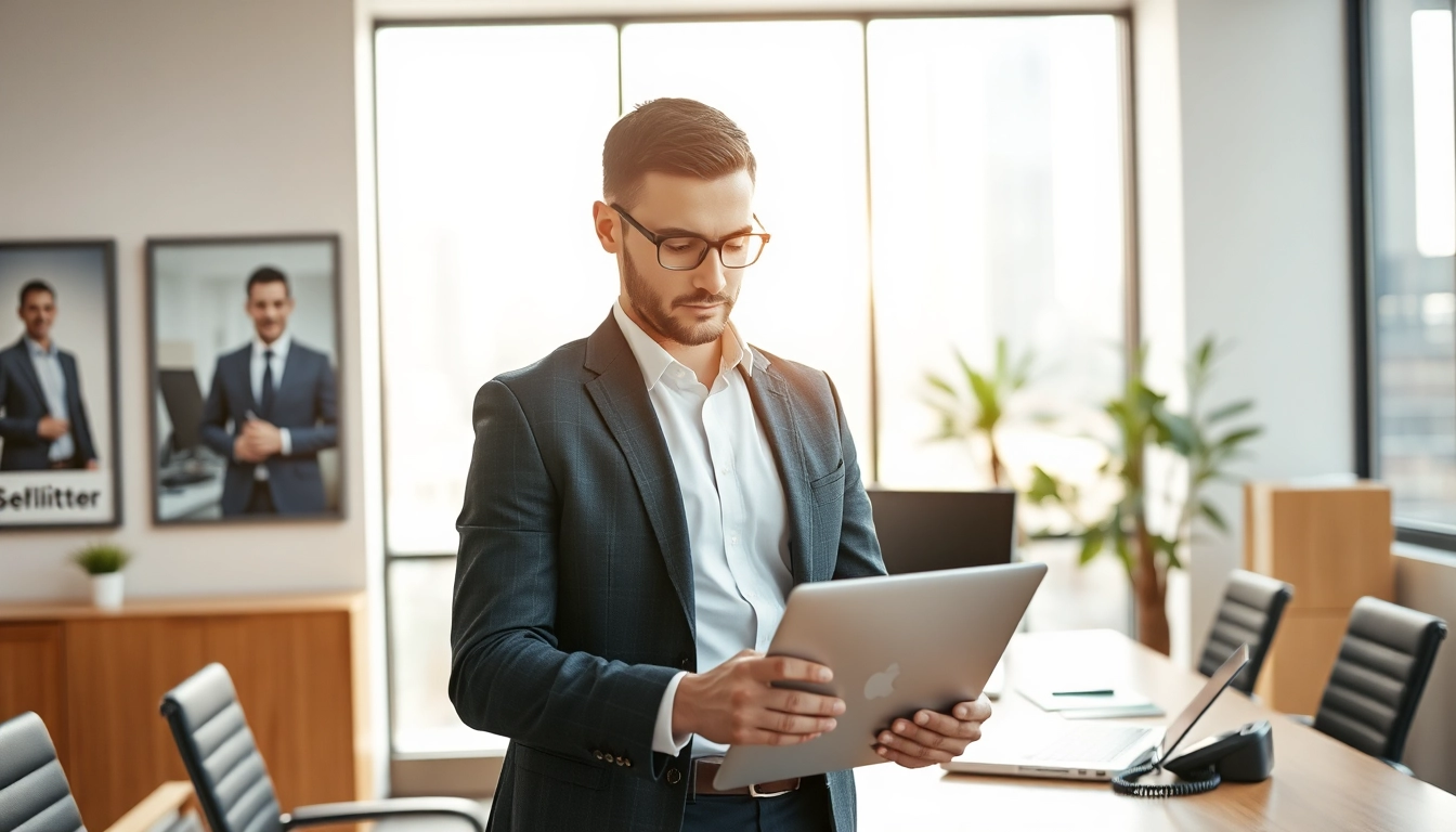 Headhunter Sales präsentieren effektive Rekrutierungsstrategien in modernem Büro.