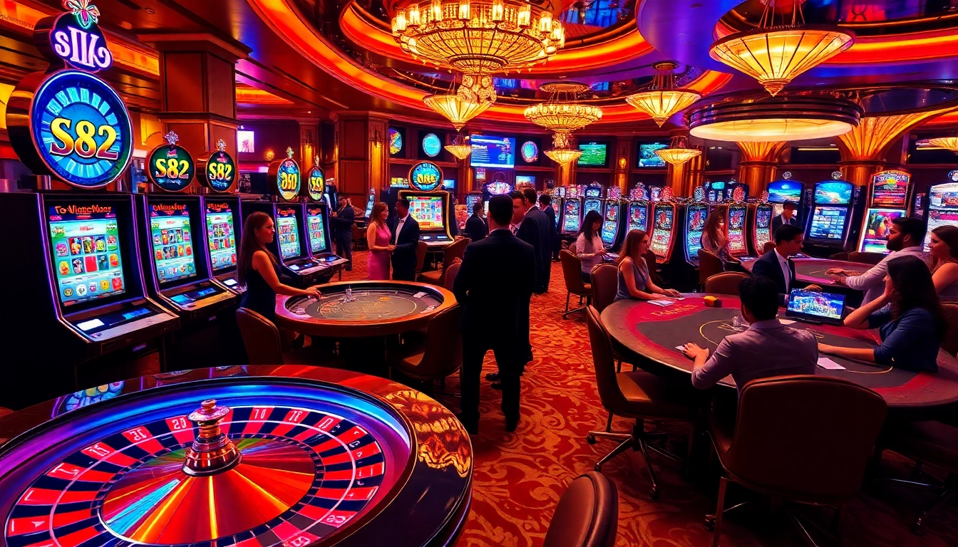 Experience luxury and excitement at S8 casino, featuring vibrant tables and engaging players.