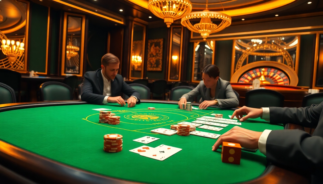 Experience the thrill of poker with the ST666 LINK, showcasing dynamic gameplay and luxurious casino elements.