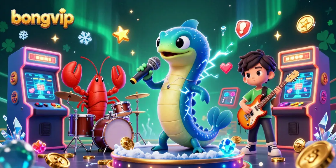 Bongvip showcases an exciting underwater casino scene with a DJ eel and musical sea creatures entertaining gamers.