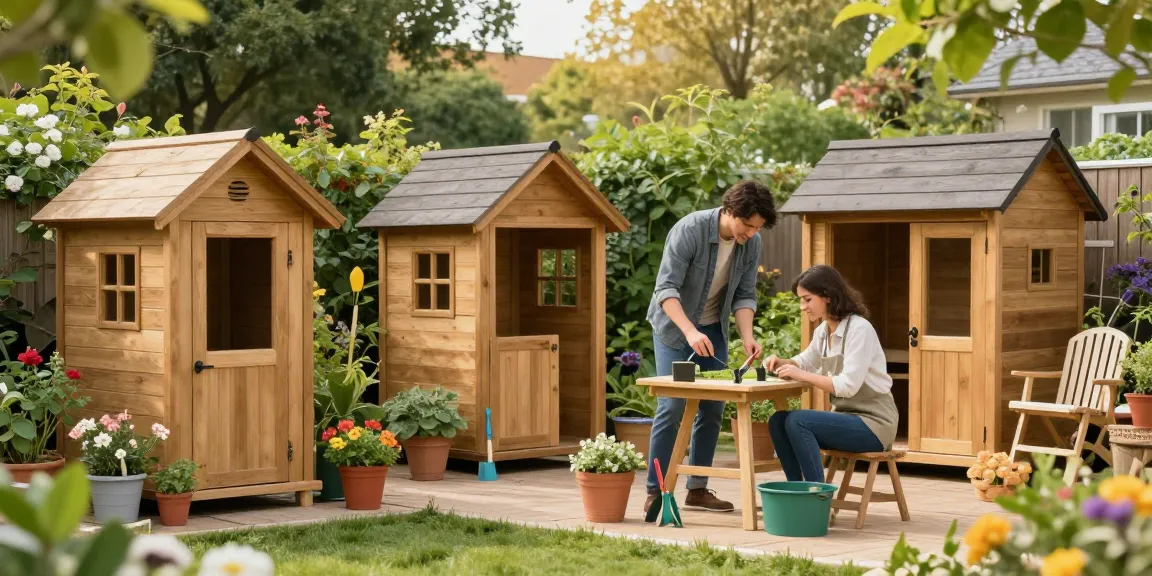 Gartenhaus kaufen: Hochwertige Gartenhäuser in schöner Gartenlandschaft mit engagierten Besitzern.