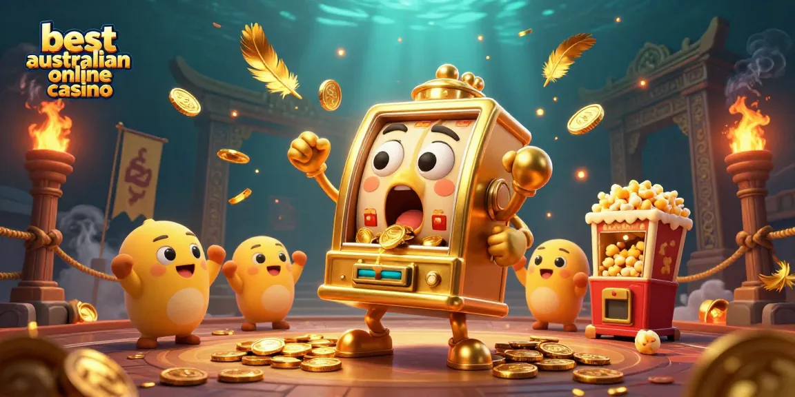 Experience the excitement at the best australian online casino with golden slot machines celebrating big wins!