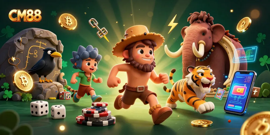Experience thrilling gameplay at CM88 with dynamic 3D scenes showcasing prehistoric casino elements.