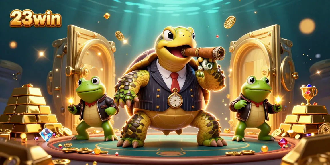 Experience thrilling gaming at 23win with vibrant casino scenes, showcasing luck and excitement.