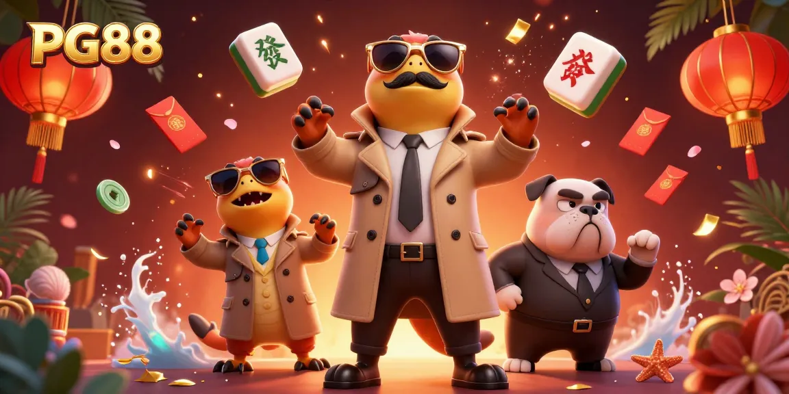 Experience PG88's thrilling VIP casino scene with raptors and bouncer in action.