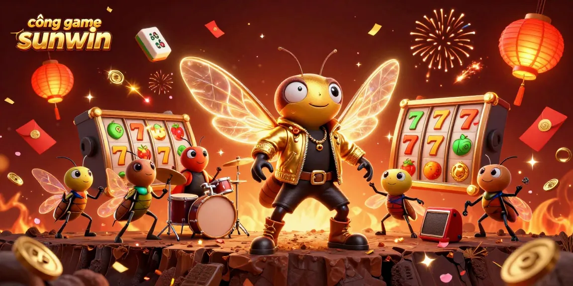 Experience the vibrant excitement of cổng game sunwin with a dynamic 3D casino illustration.