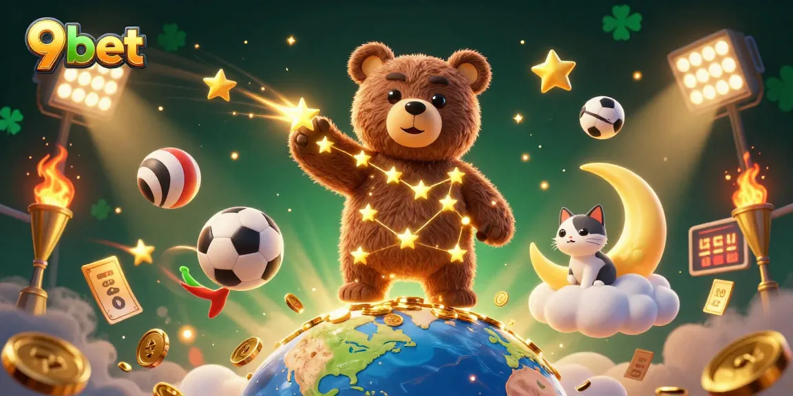 Engage with 9bet's dynamic sports betting scene featuring vibrant casino elements.