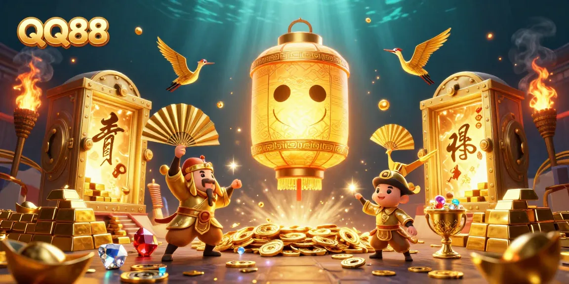 Experience thrilling gameplay with QQ88 featuring vibrant characters and dynamic casino elements.