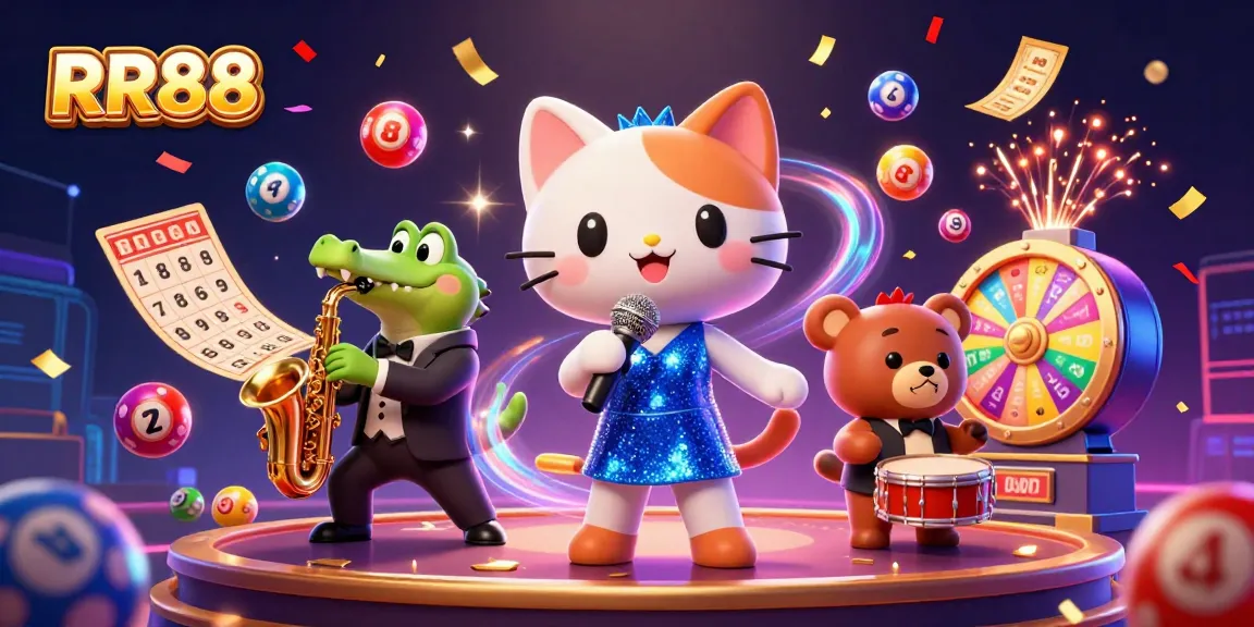 Experience RR88's thrilling casino entertainment with colorful rewards and charming 3D characters!
