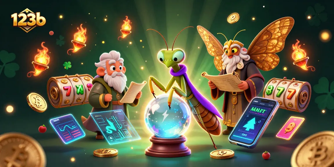 Engage with the magic of 123b in a lively 3D casino scene filled with fortune tellers and gaming elements.